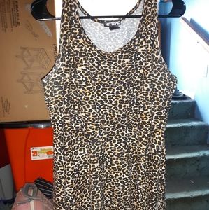 Hot Topic Leopard Cheetah Animal Print Mini Skater Dress